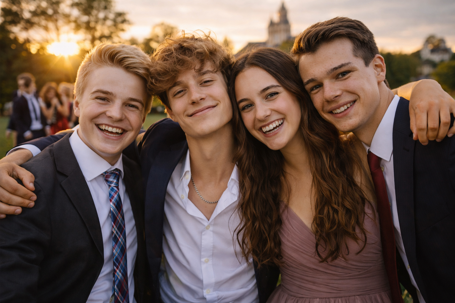 Freunde beim Abi-Shooting